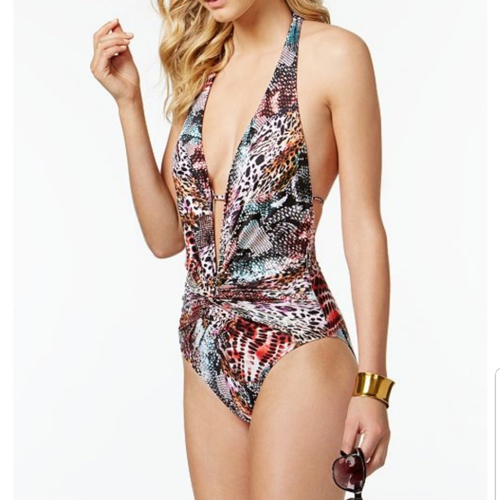 Kenneth Cole python Print One Piece - Picture 1 of 2